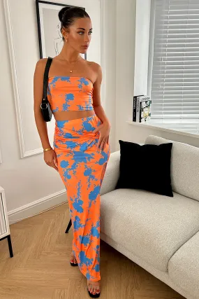 Yasmine Orange Floral Co-ord