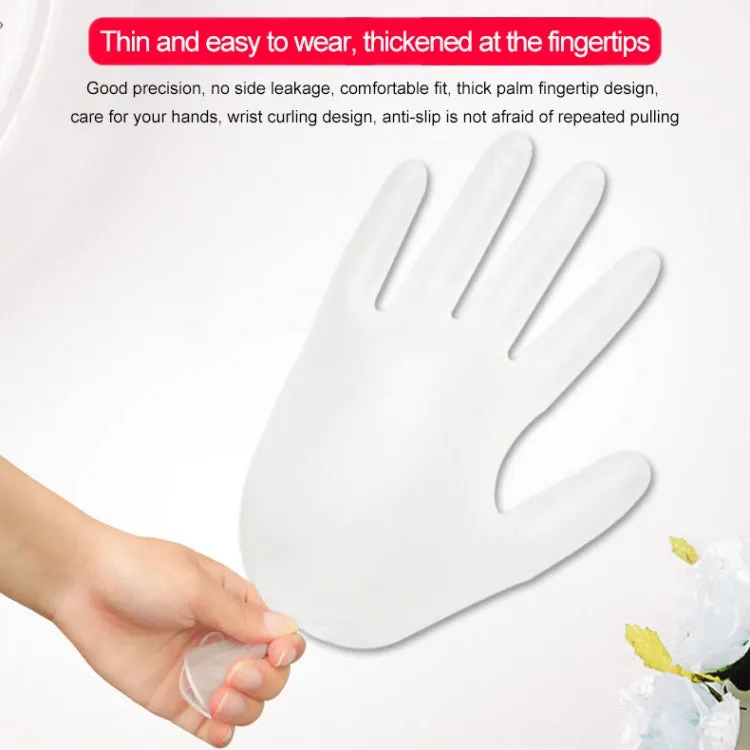 100 PCS Disposable PVC Examination Gloves Household Transparent Touchable Protective Gloves, Size: S