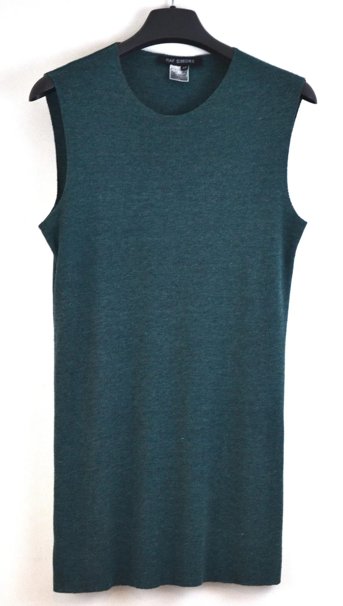 1999 Recycled Wool Elongated Tank Top with Raw Edges