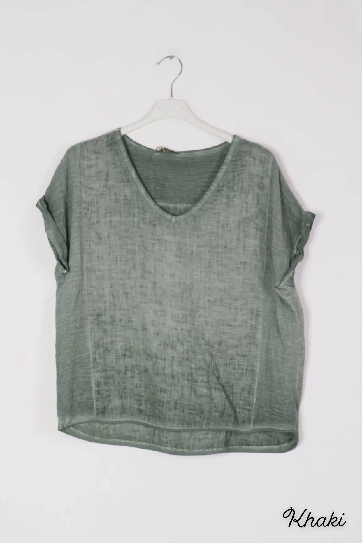 651 Textured Linen Gauze Top