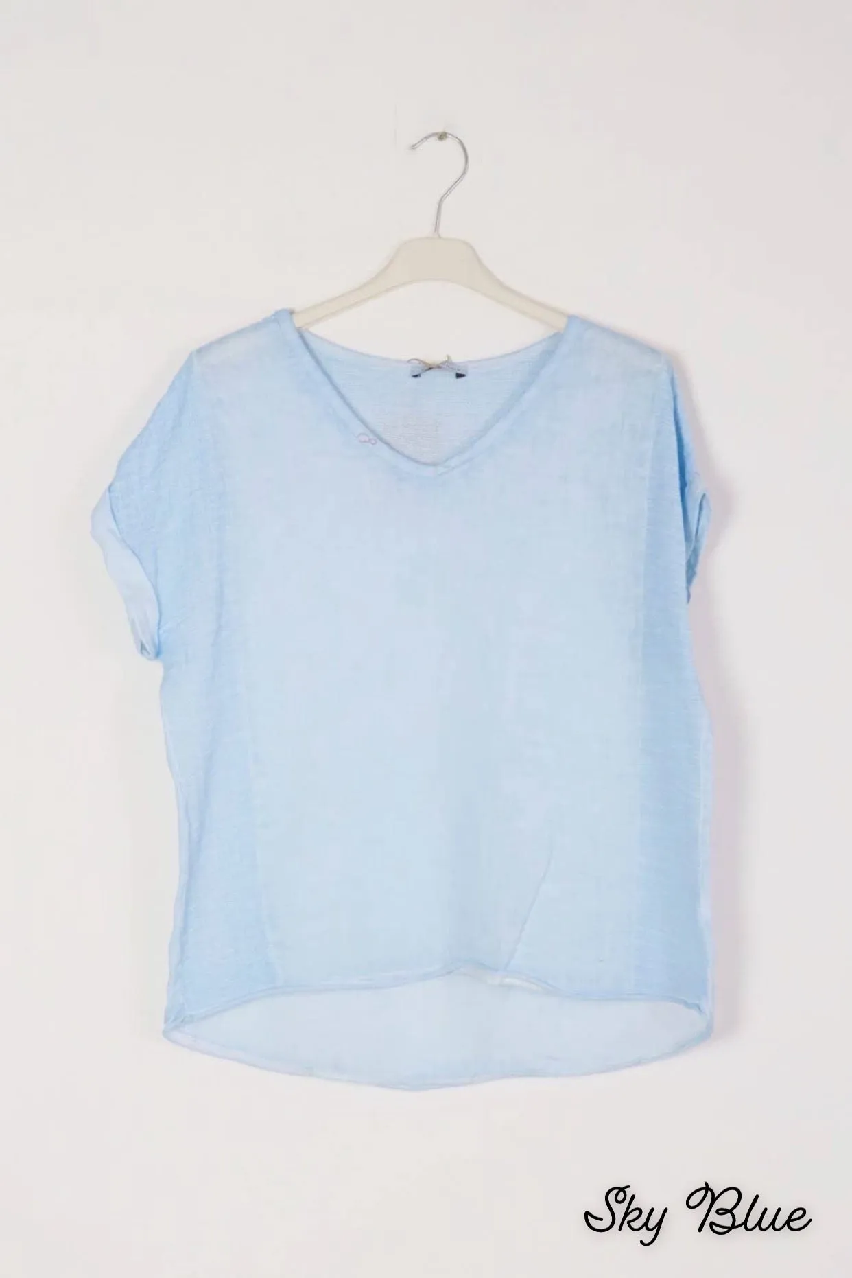 651 Textured Linen Gauze Top