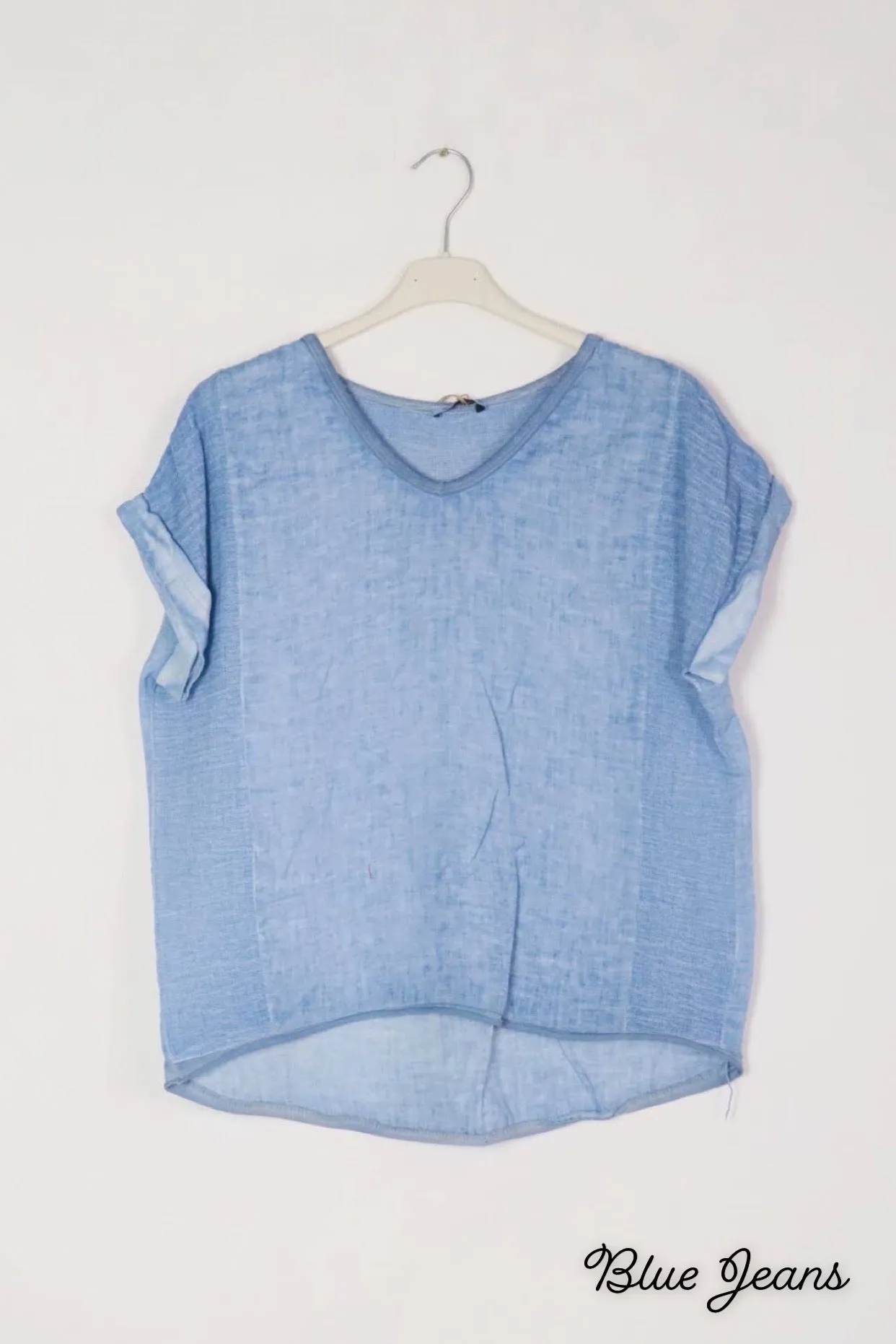 651 Textured Linen Gauze Top