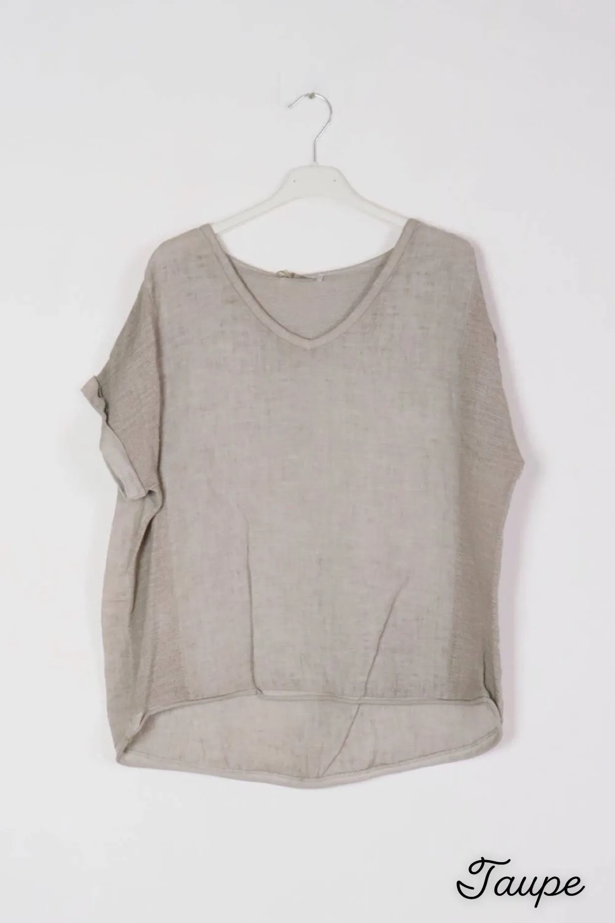 651 Textured Linen Gauze Top