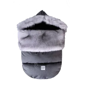 7AM Heather Grey Dark Faux Fur TundraPOD- for stroller