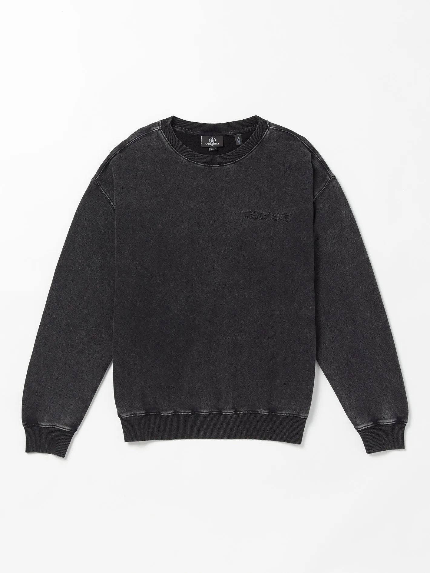 Acid Wall Crew Pullover Sweatshirt - Black