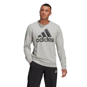 Adidas Essentials French Terry Logo Men Lifestyle Sweatshirt Grey/Black