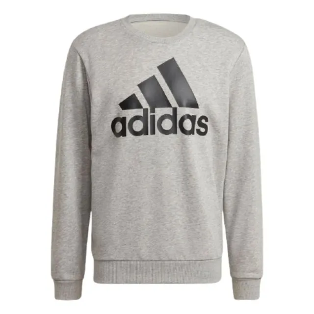 Adidas Essentials French Terry Logo Men Lifestyle Sweatshirt Grey/Black