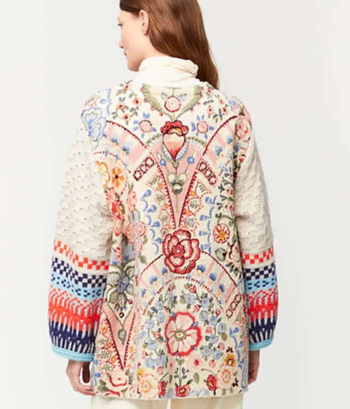 Aldo Martins Balbi Floral Jacquard Cocoon Coat