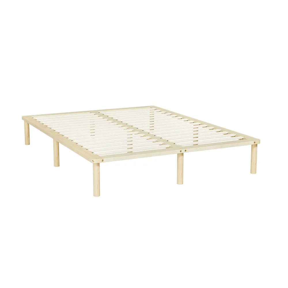 Amba Minimalist Queen Wooden Bed Frame Pine