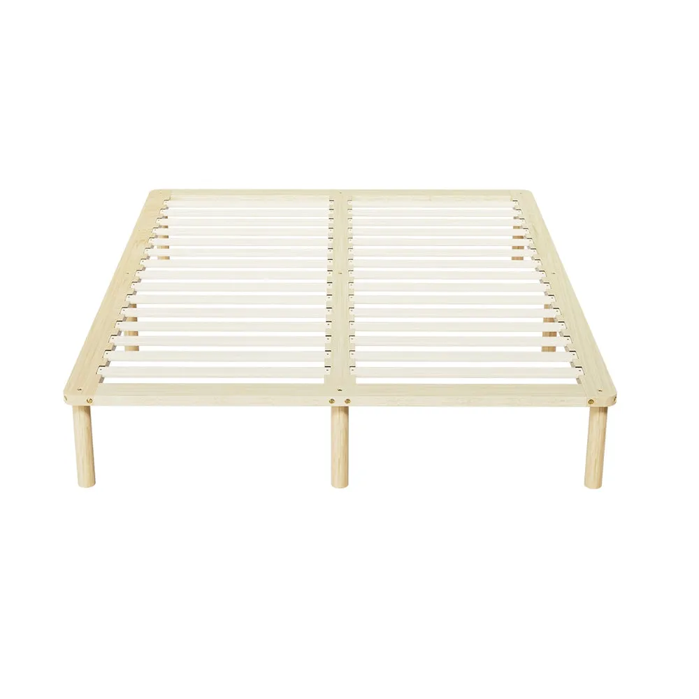 Amba Minimalist Queen Wooden Bed Frame Pine