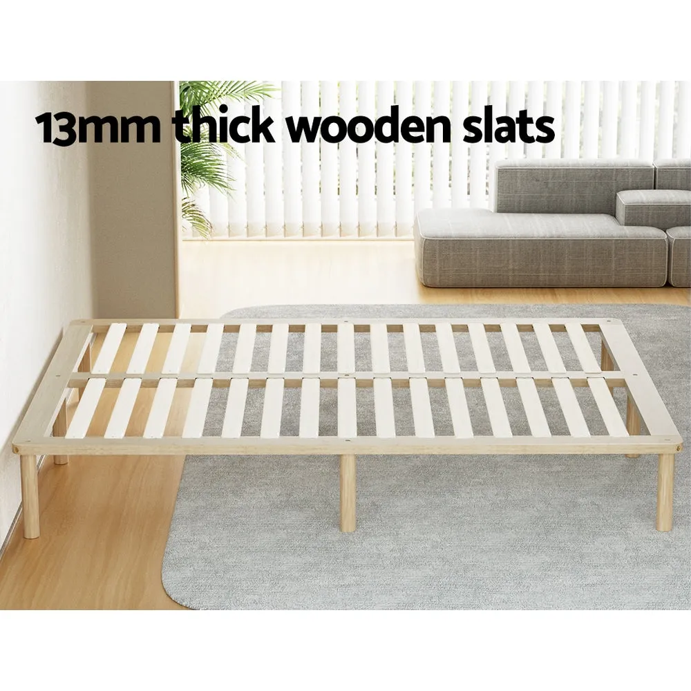 Amba Minimalist Queen Wooden Bed Frame Pine