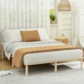 Amba Minimalist Queen Wooden Bed Frame Pine