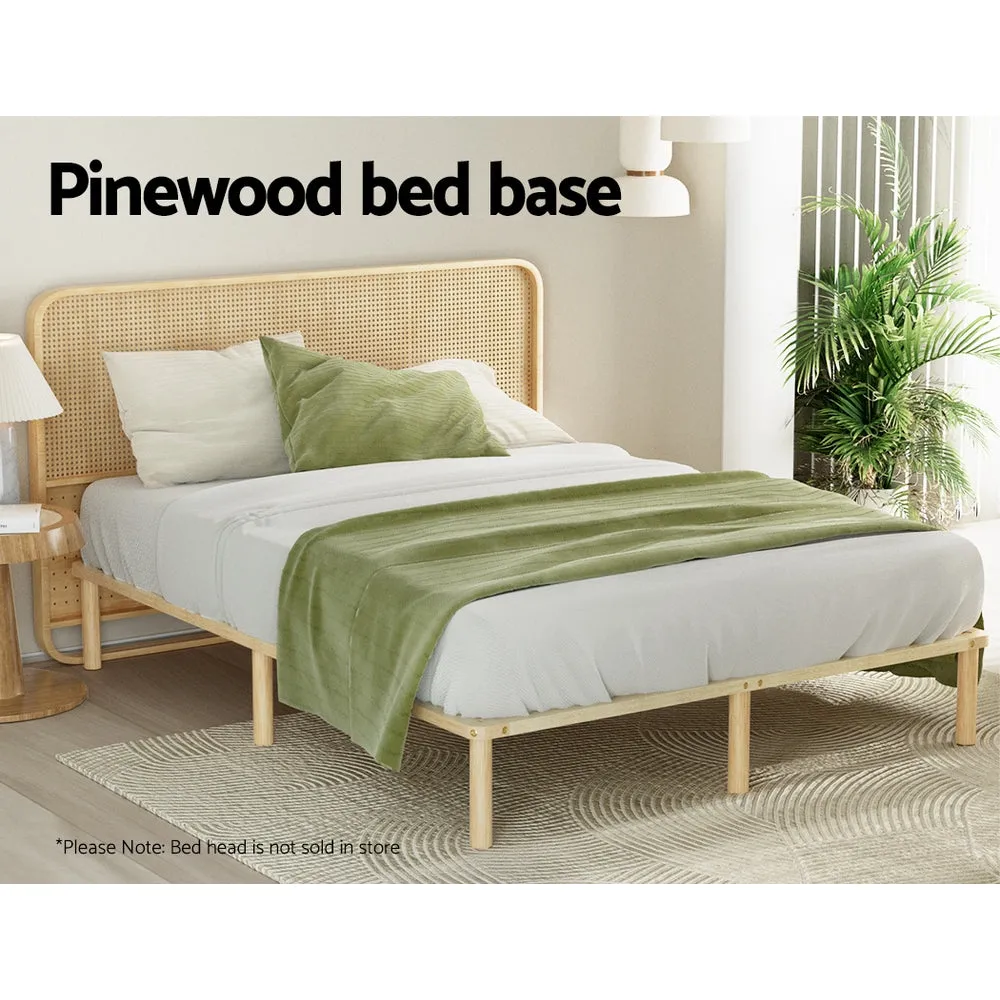 Amba Minimalist Queen Wooden Bed Frame Pine