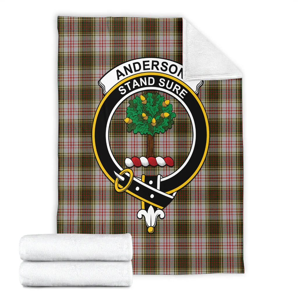 Anderson Dress Tartan Blanket with Family Crest