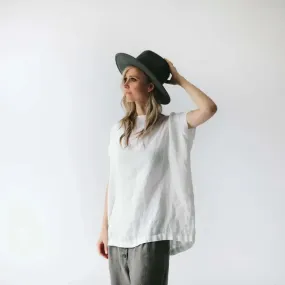 Baltic Linen Top in White by Seaside Tones