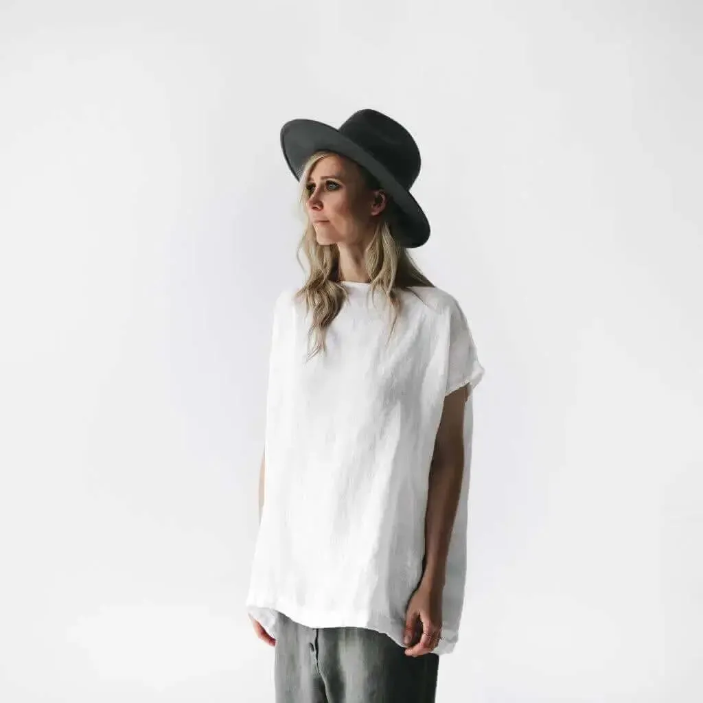 Baltic Linen Top in White by Seaside Tones