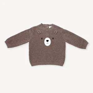 Bear Knit Sweater in Cafe Latte