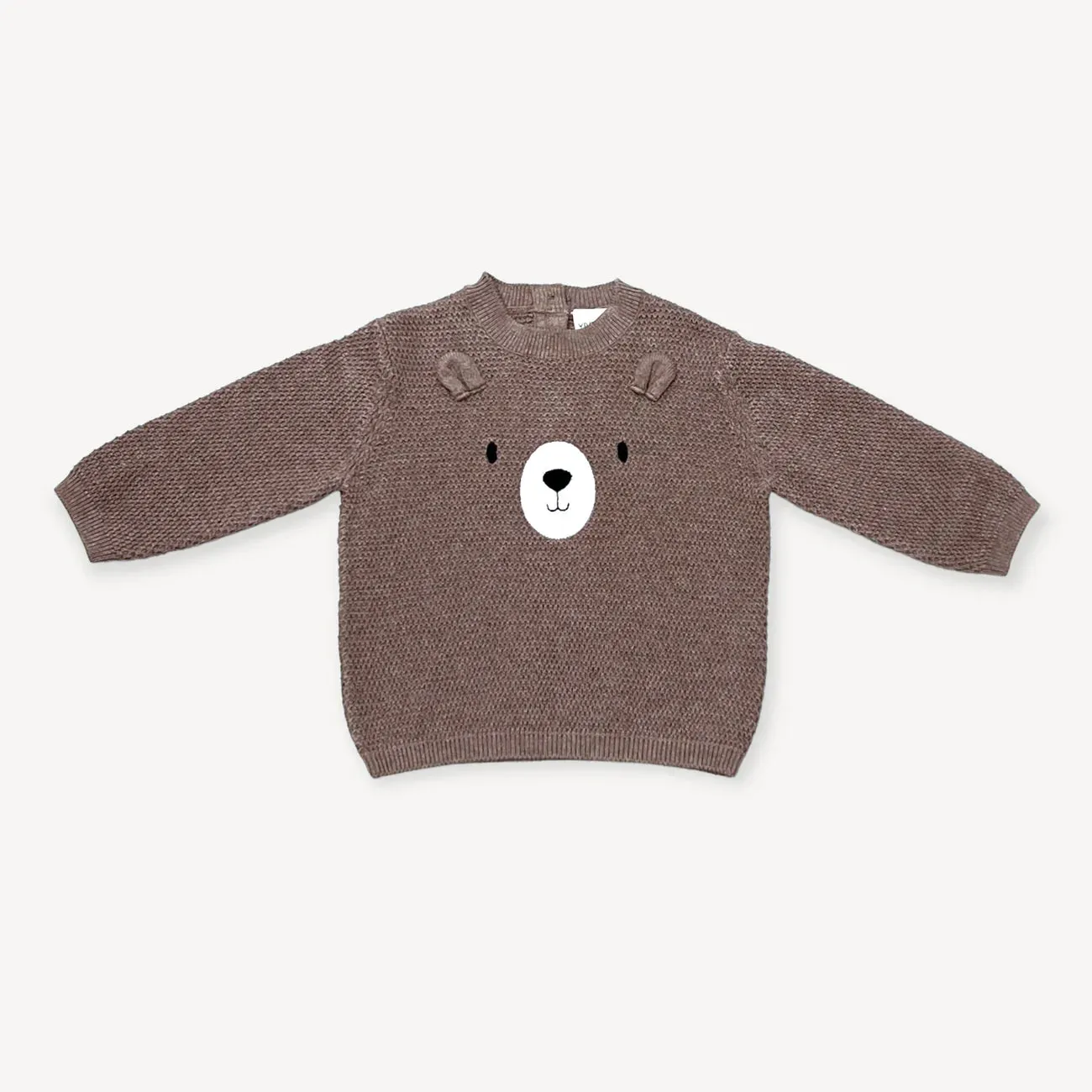 Bear Knit Sweater in Cafe Latte