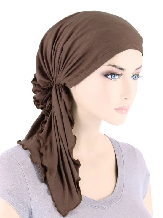 BELLA-BB-779#The Bella Scarf Bamboo Cedar Brown