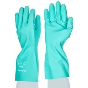 Best® Manufacturing Nitri-Solve® 13” Green 11 Mil Chemical Resistant Unsupported Nitrile Gloves (S - 2X Sizes Available) - Pack of 12