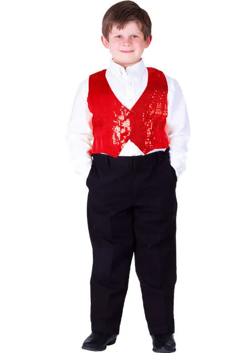 Boys Sequined Vest - Various Colors