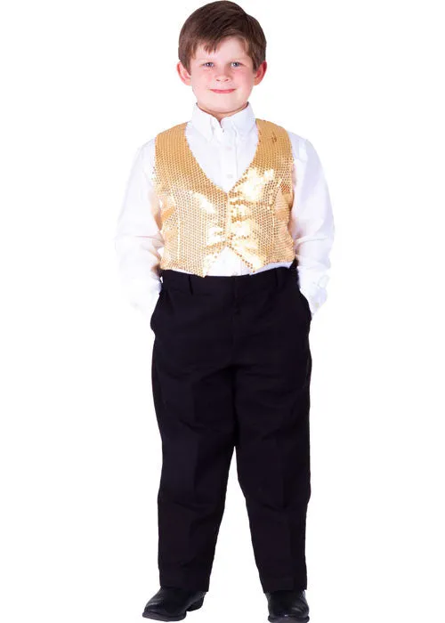 Boys Sequined Vest - Various Colors