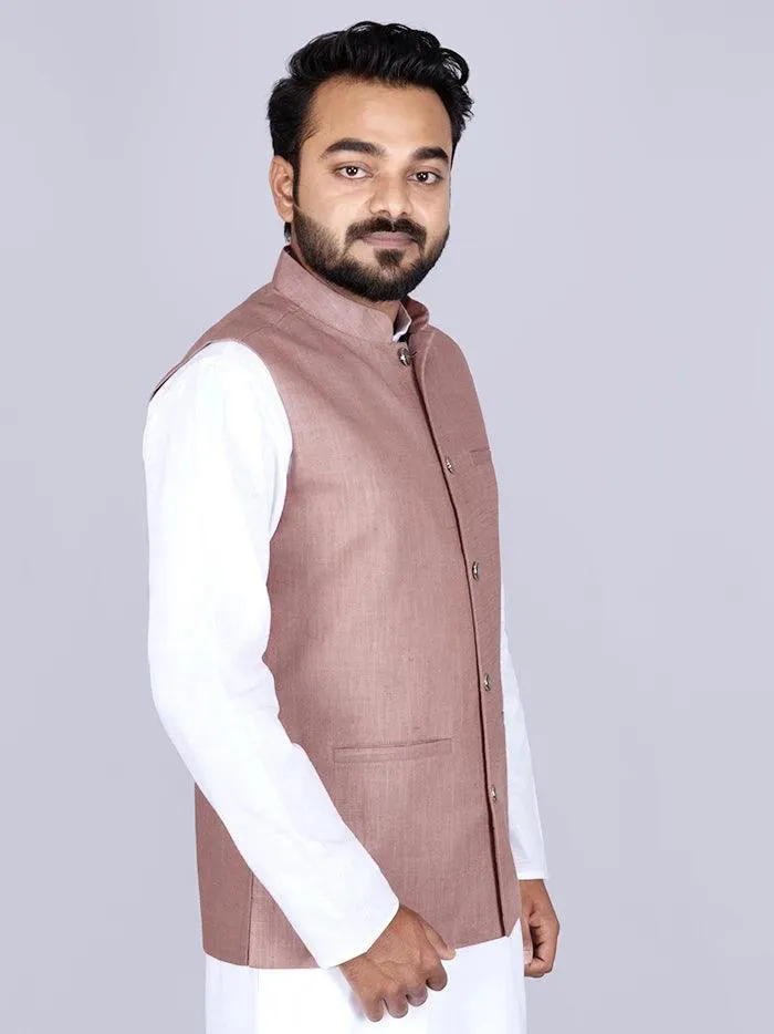 Brown Sugar Handwoven Cotton Modi Jacket