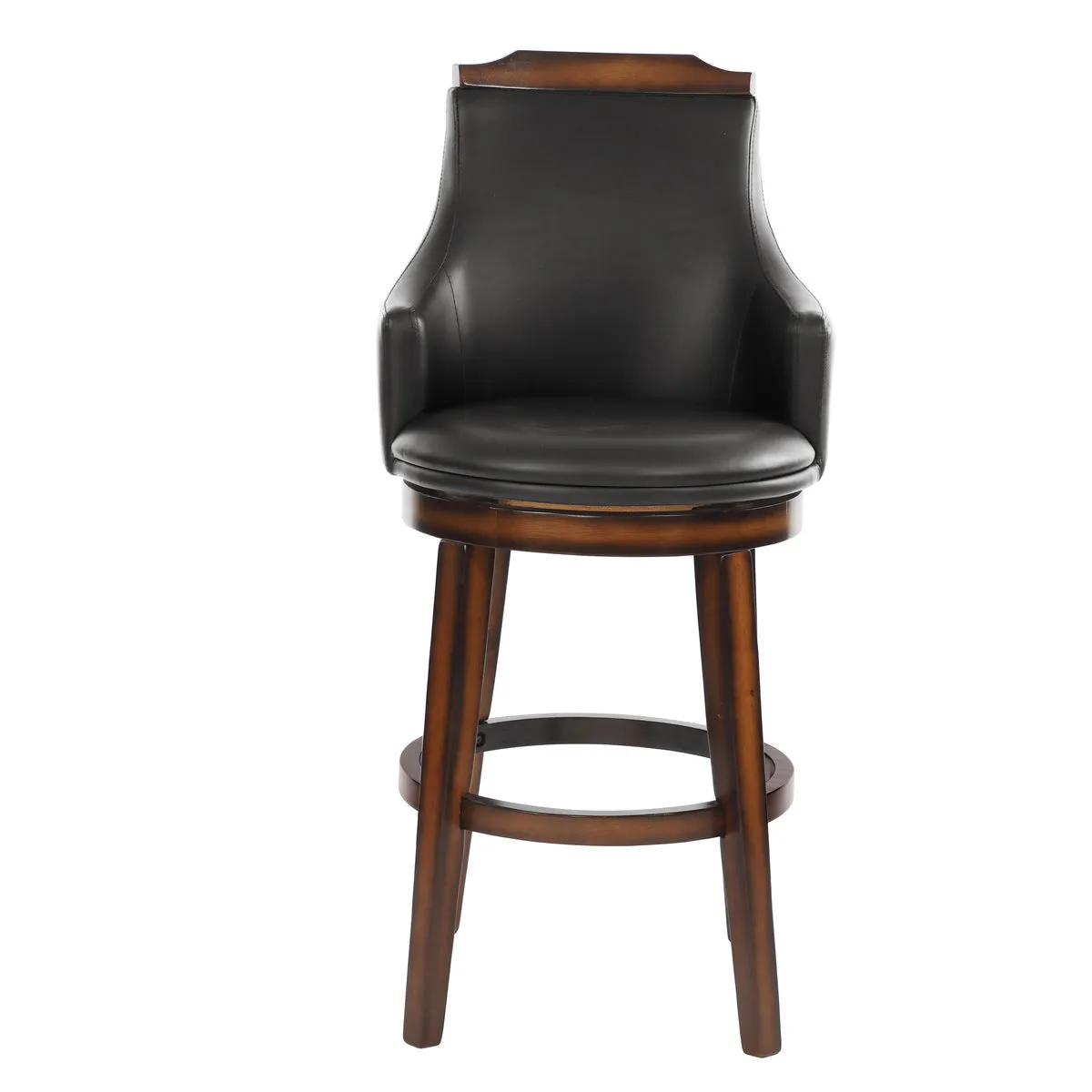 Burnished Oak Swivel Pub Chair - 29" - Set of 2