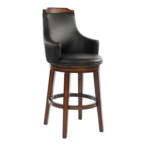 Burnished Oak Swivel Pub Chair - 29" - Set of 2