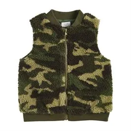 Camo Shearling Vest