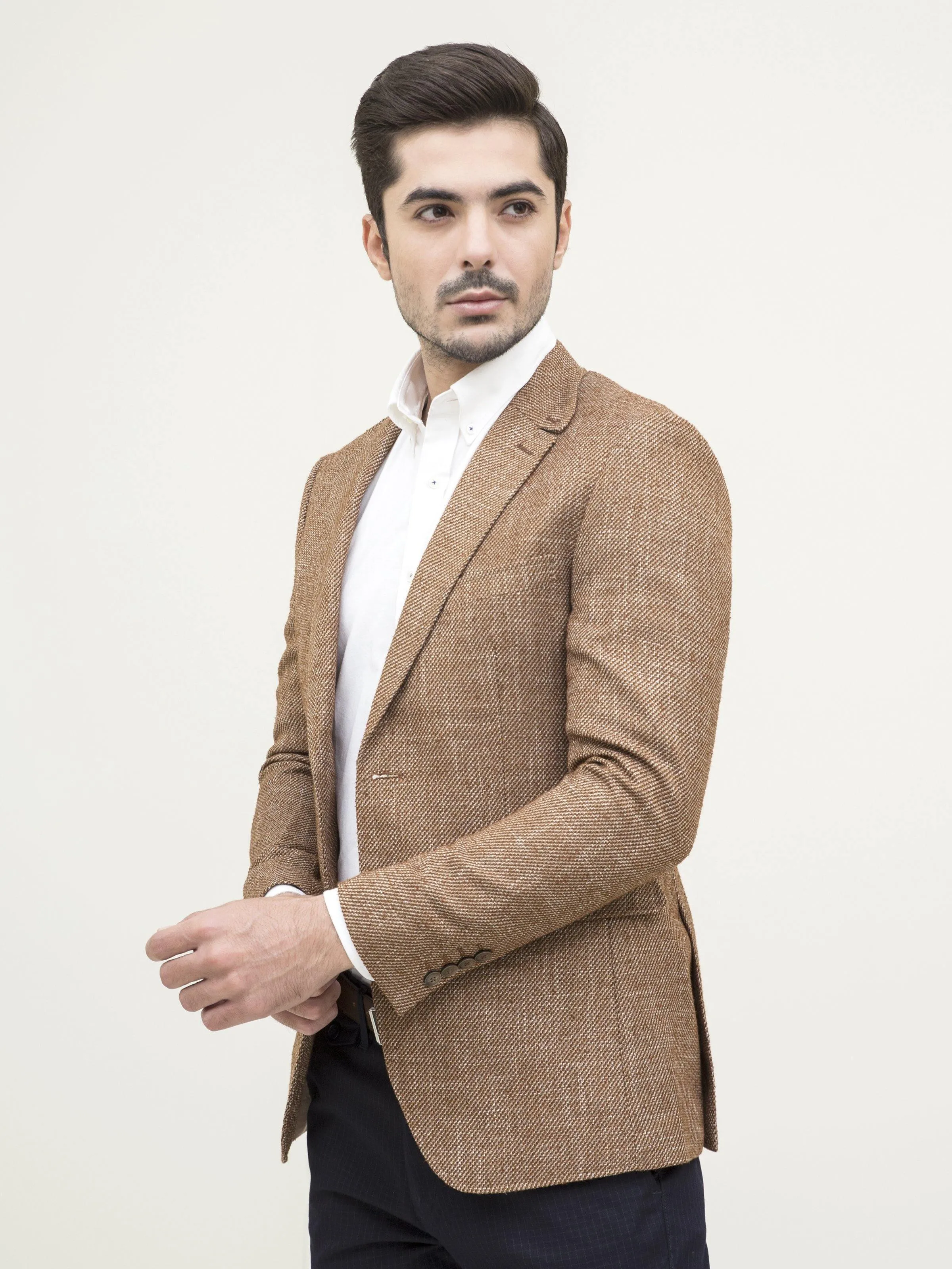 CASUAL COAT SLIM FIT BROWN