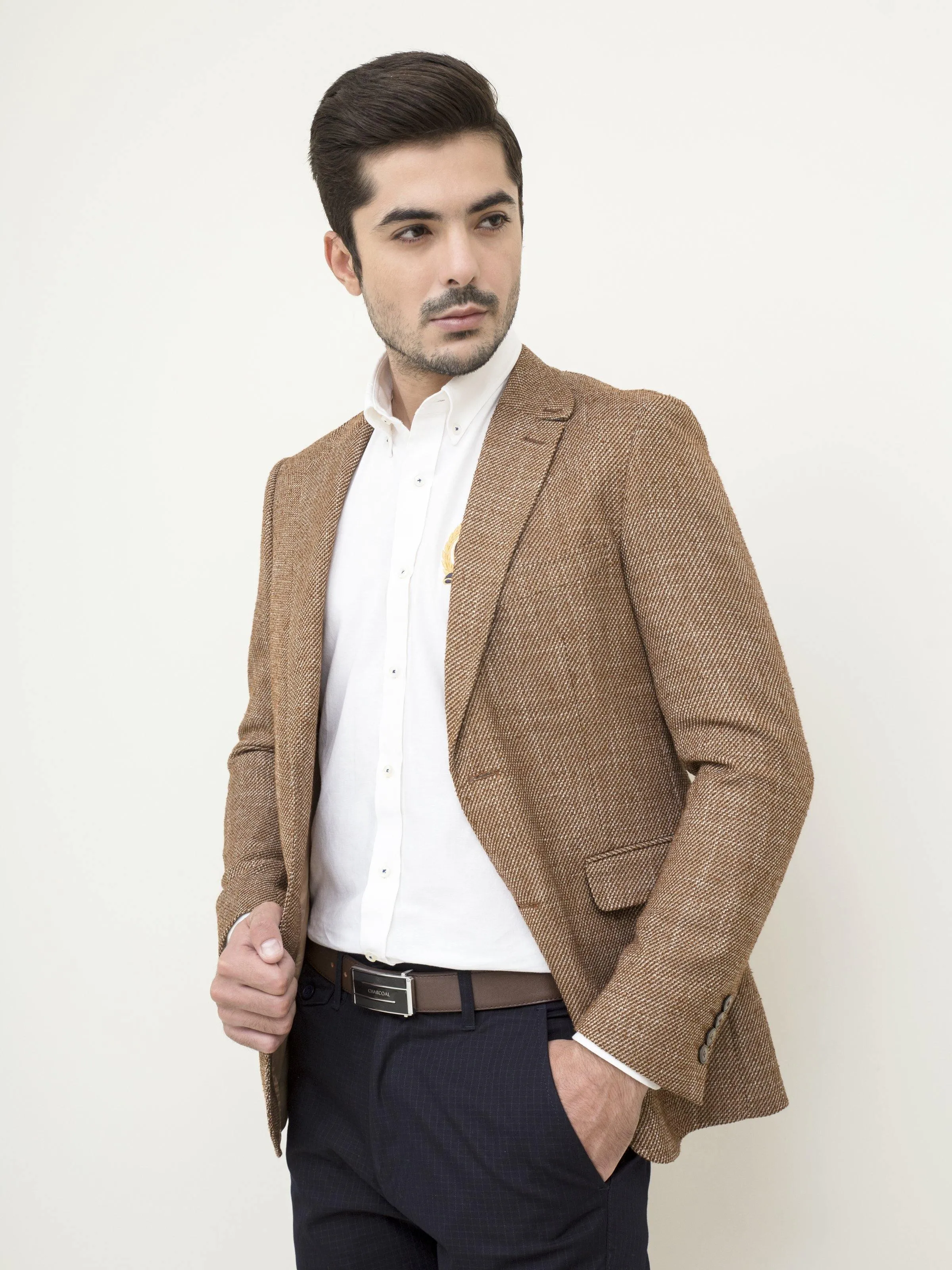 CASUAL COAT SLIM FIT BROWN