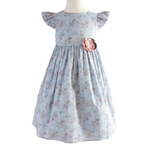 Chambray Floral Toddler Dress