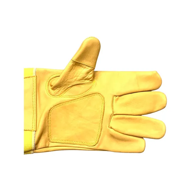 Cowhide Glove with Reinforced Full Thumb, Palm, and Long Sleeve (MI-0003)