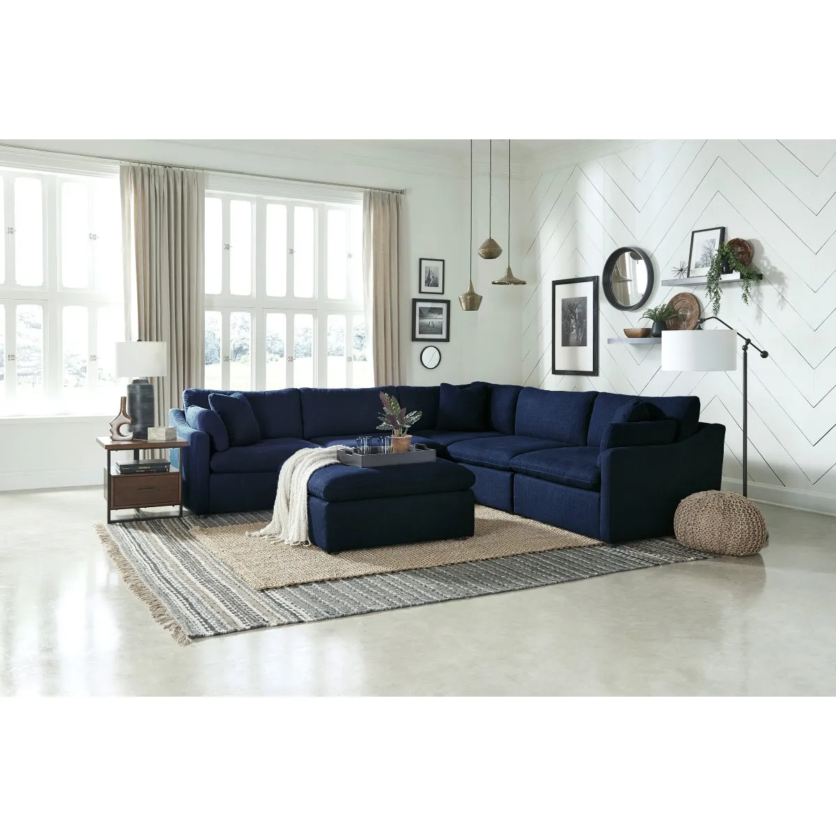 CozyHaven Navy Blue Velvet Accent Chair