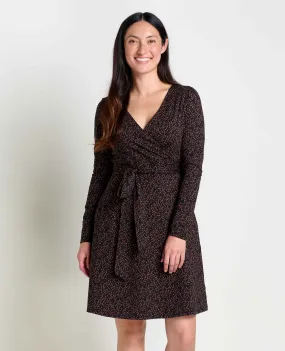 Cue Wrap Long Sleeve Dress