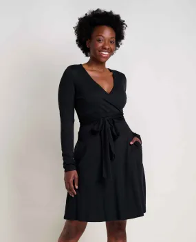 Cue Wrap Long Sleeve Dress