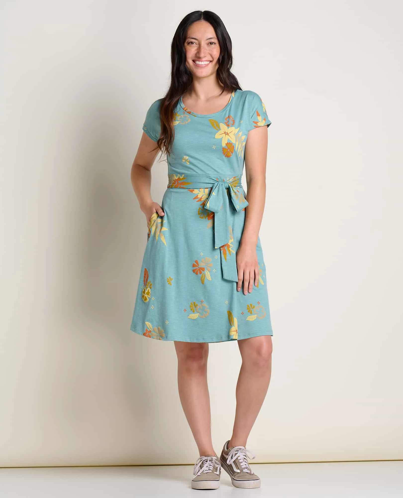 Cue Wrap Short Sleeve Dress