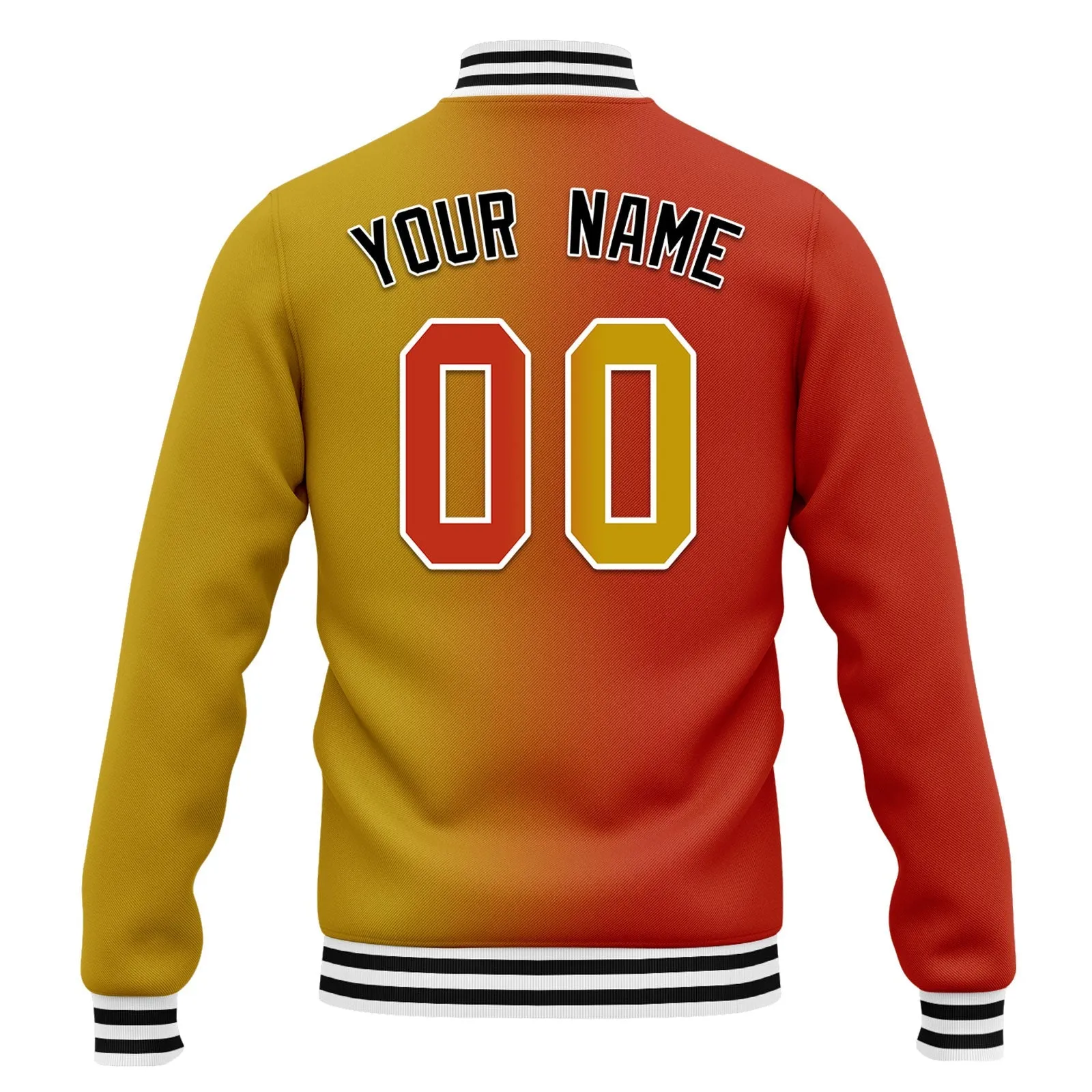 Custom Gradient Fashion Jacket Bomber Full-Snap Varsity Letterman Personalized Jacket FZ005-D028015-18