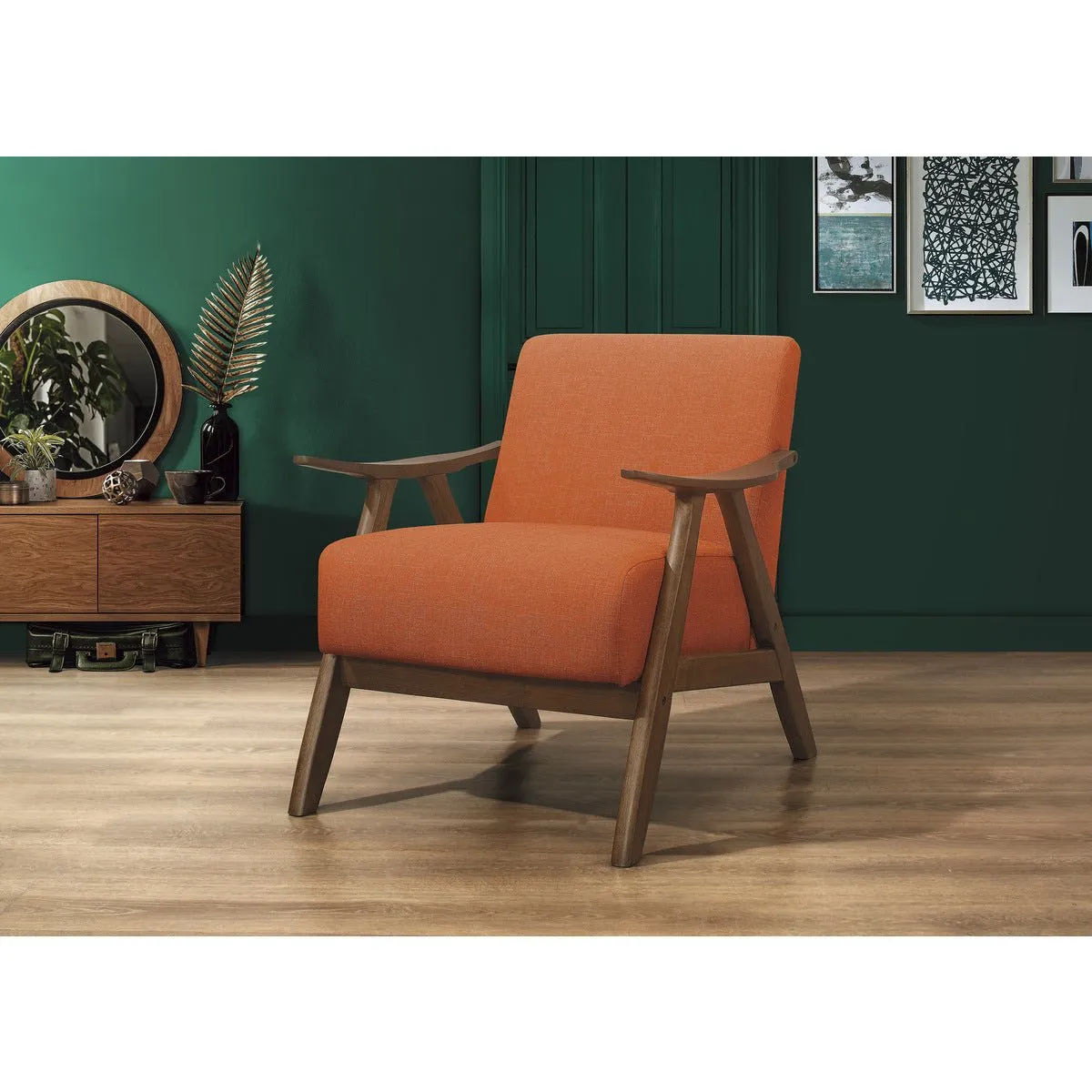 Damala Orange Accent Chair