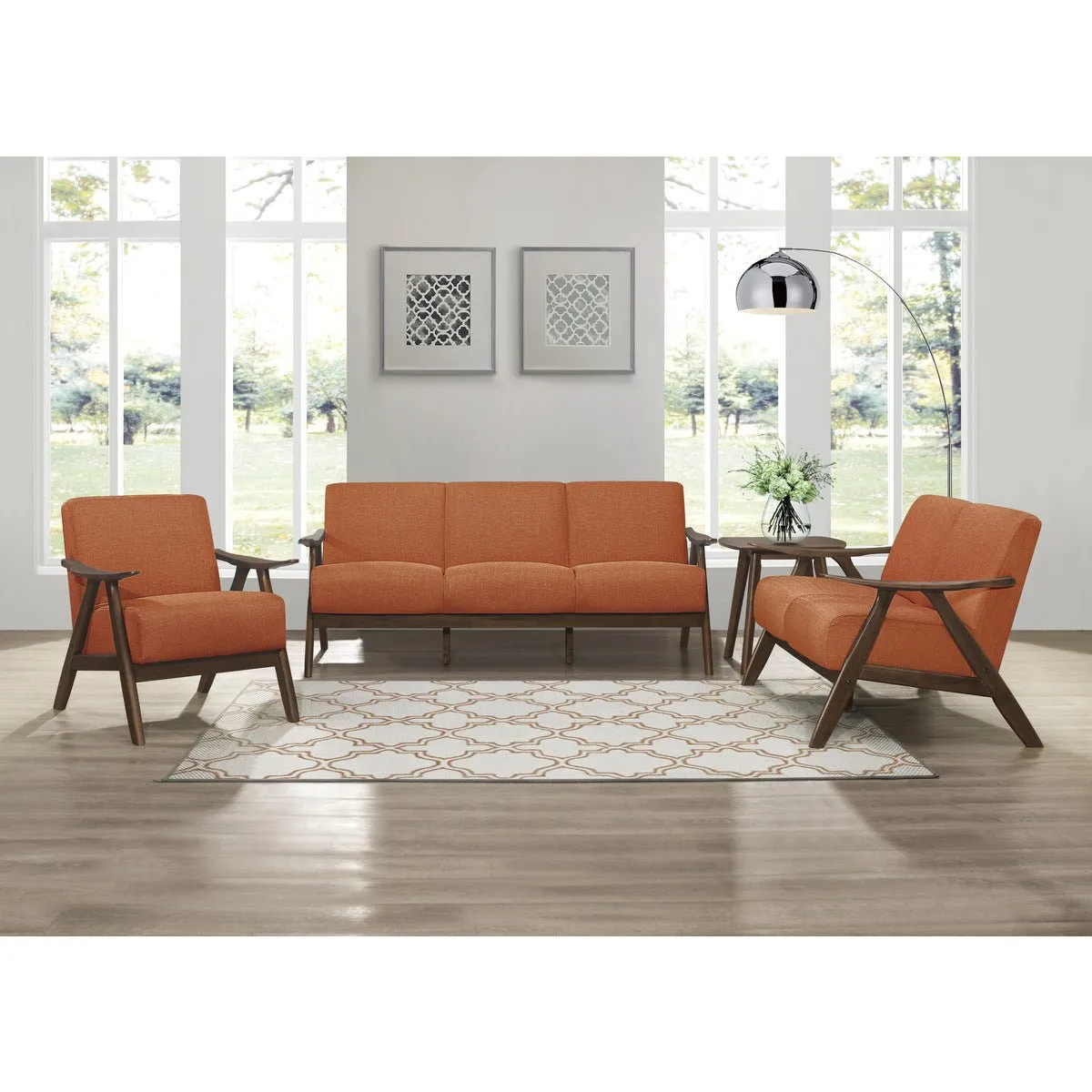 Damala Orange Accent Chair