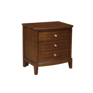 Dark Cherry Night Stands w/ 3 Drawers - Set of 2