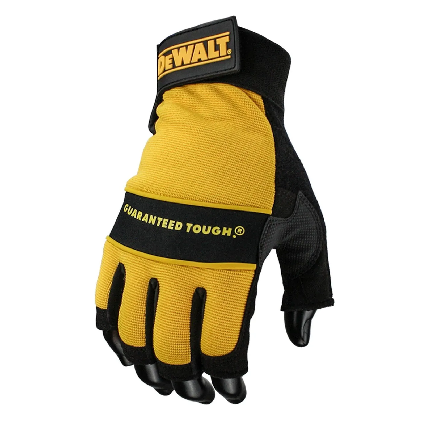 Dewalt Tough Fingerless Performance Glove  Black/Yellow