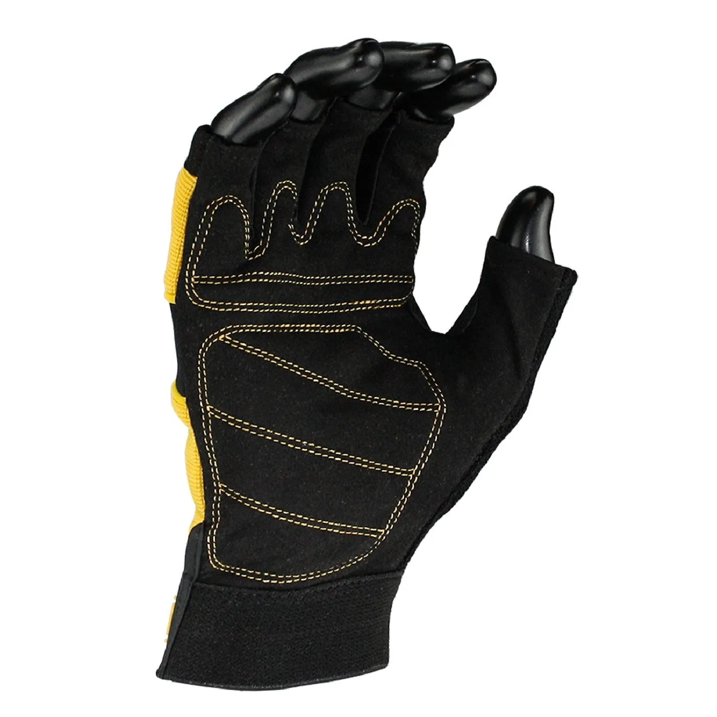 Dewalt Tough Fingerless Performance Glove  Black/Yellow