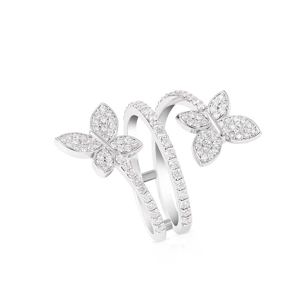 DIAMOND BUTTERFLY WRAP RING