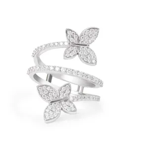 DIAMOND BUTTERFLY WRAP RING