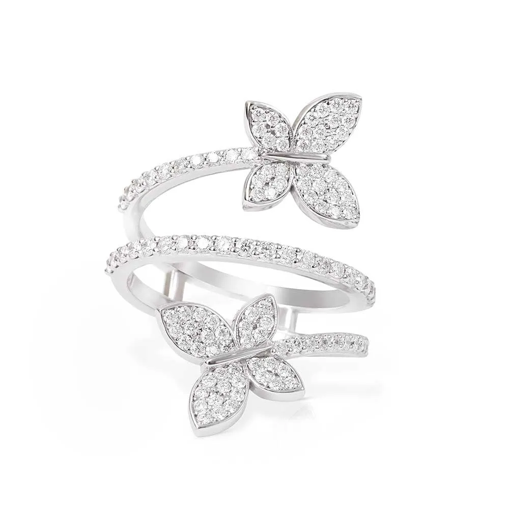 DIAMOND BUTTERFLY WRAP RING