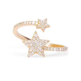 DIAMOND SHOOTING STAR WRAP RING