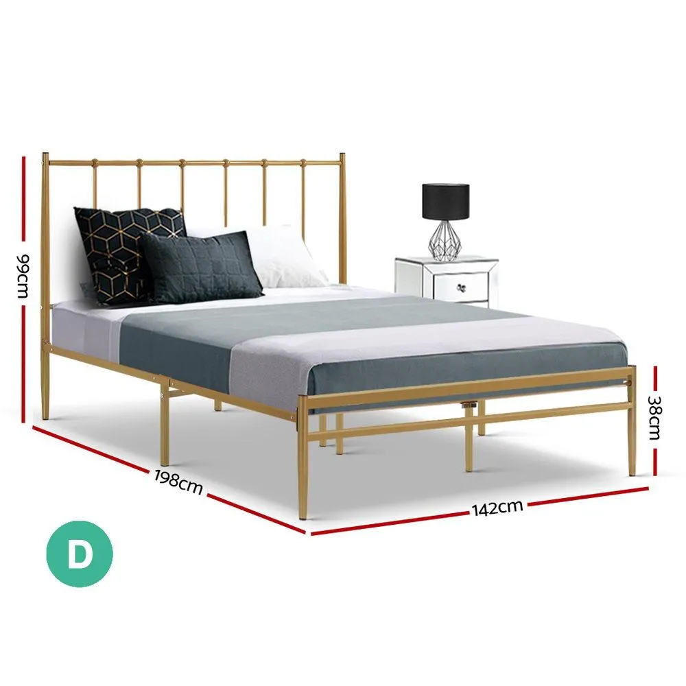 Double Package | Amor Bed Gold & Normay Series Pillow Top Mattress (Medium Firm)