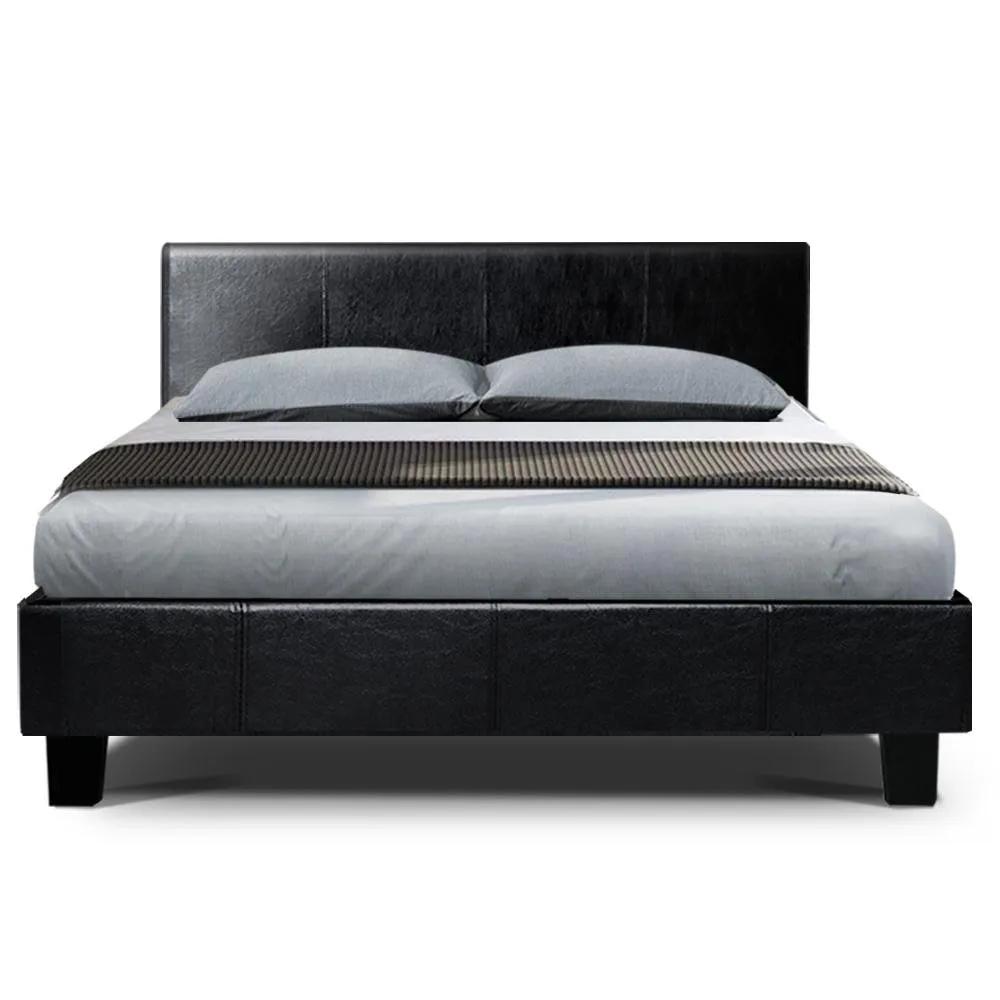 Double Package | Coogee Bed Black & Normay Series Pillow Top Mattress (Medium Firm)